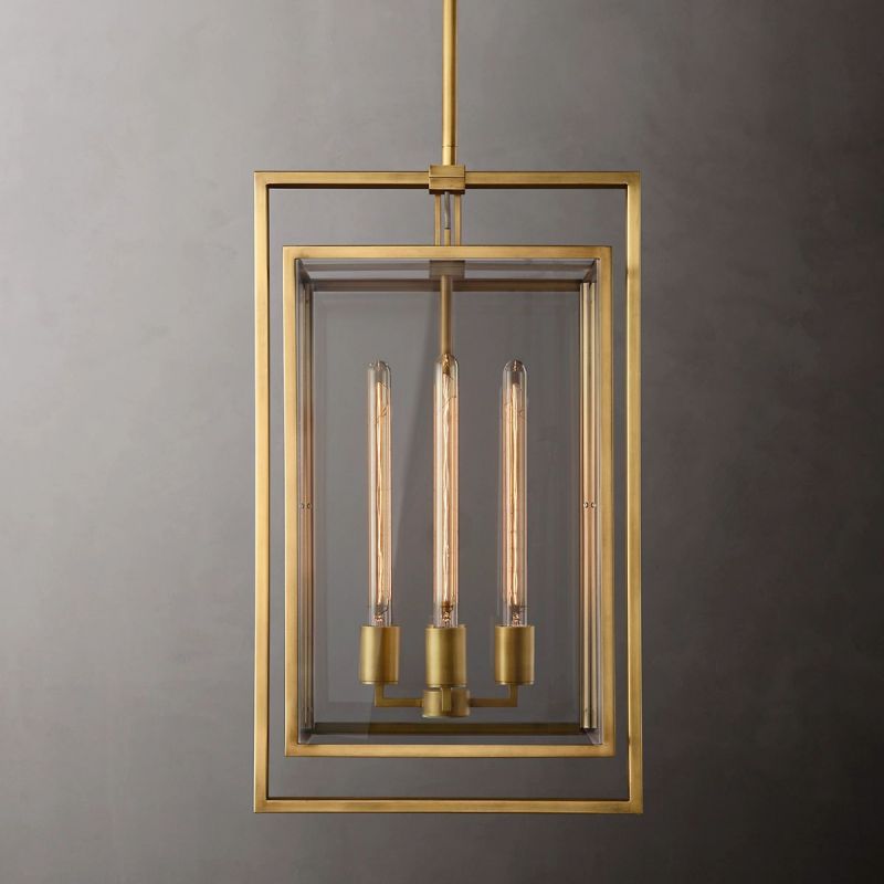 Beckman Glass Lantern Modern Pendant - thebelacan