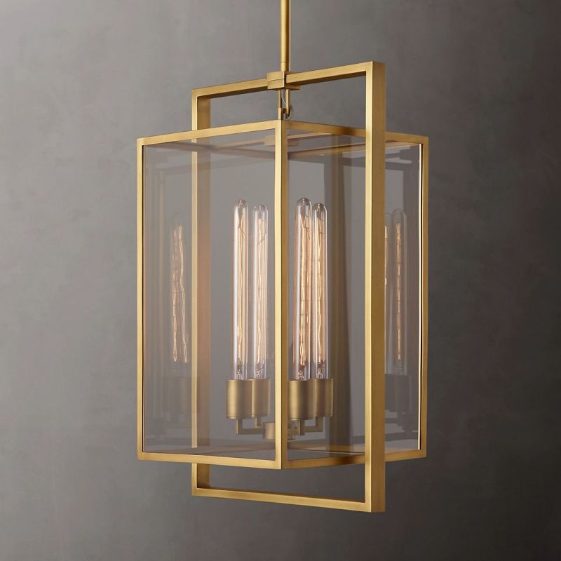 Beckman Glass Lantern Modern Pendant - thebelacan