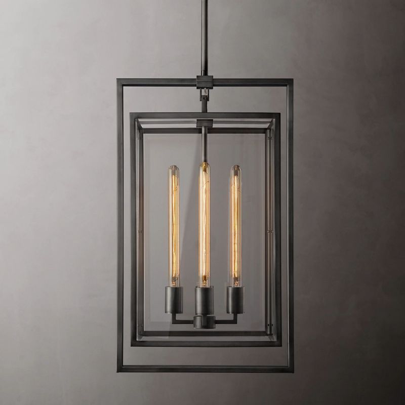 Beckman Glass Lantern Modern Pendant - thebelacan