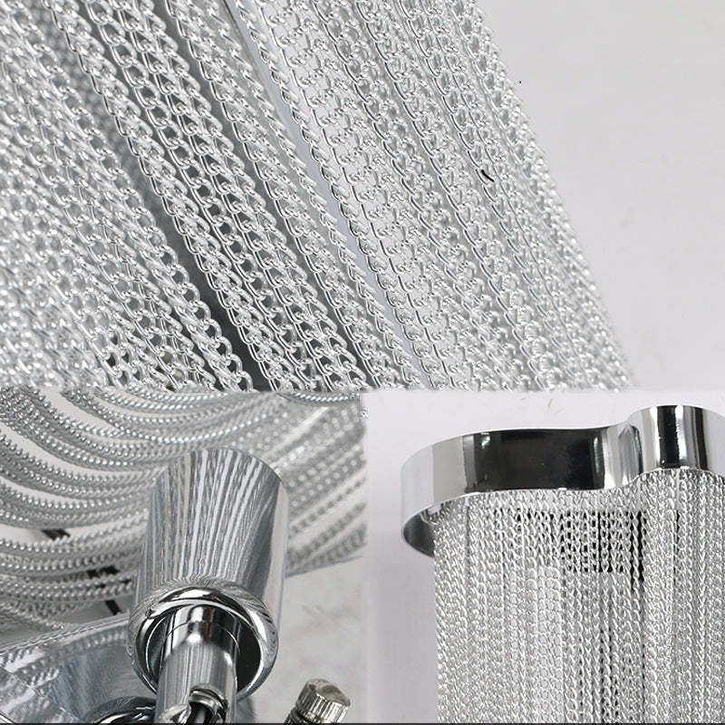 Ashley Aluminum Chain Tassel Wall Sconce - thebelacan