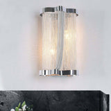 Ashley Aluminum Chain Tassel Wall Sconce - thebelacan