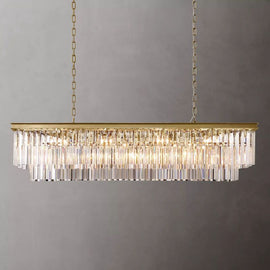 1920s Odem Rectangular Chandelier 59" - thebelacan