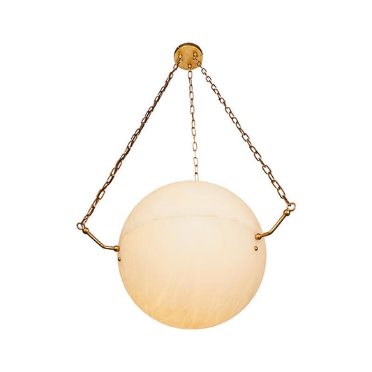 Alabaster Sphere Suspension Pendant - thebelacan