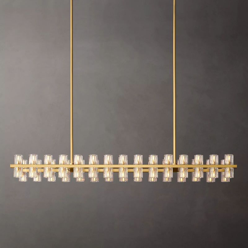 Aka Wine-glass Rectangular Chandelier 54" - thebelacan