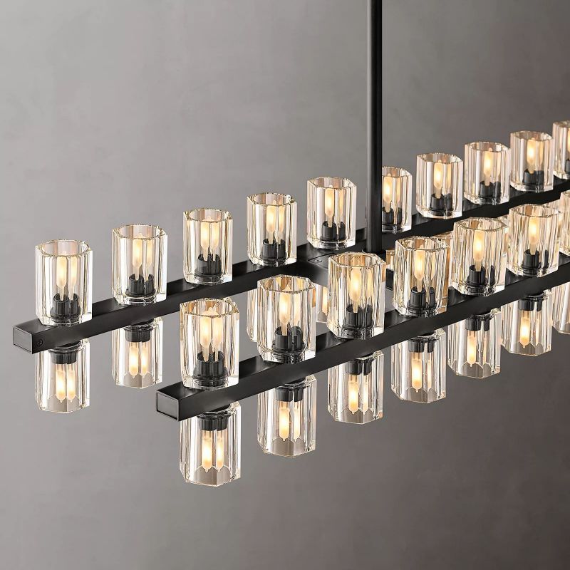 Aka Wine-glass Rectangular Chandelier 54" - thebelacan