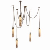 Alabaster Flint 5 Light LED Multi-Drop Pendant - thebelacan