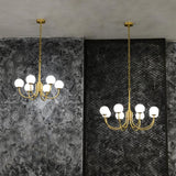 Alabaster Modern Brass Chandelier - thebelacan