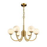 Alabaster Modern Brass Chandelier - thebelacan