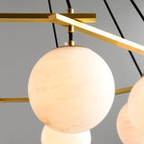 Alabaster Modern Round Ball Chandelier - thebelacan