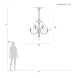 Alice Candle Round 2-Tier Chandelier 56" - thebelacan