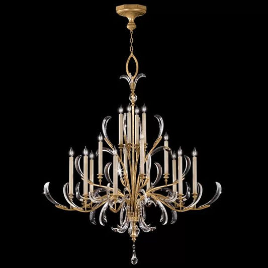Alice Candle Round 3-Tier Chandelier 58" - thebelacan