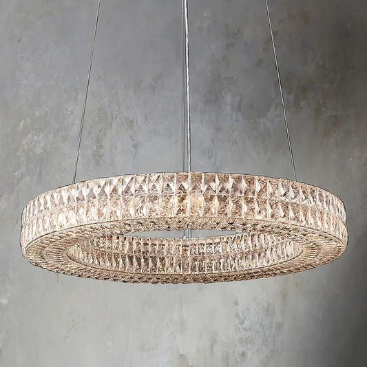 Brilliant Crystal Round Chandelier 32"44"59" - thebelacan