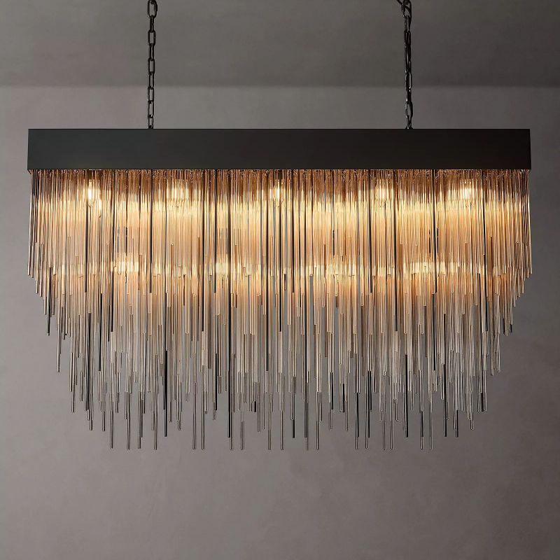 Cascada Rectangular Chandelier 54" - thebelacan