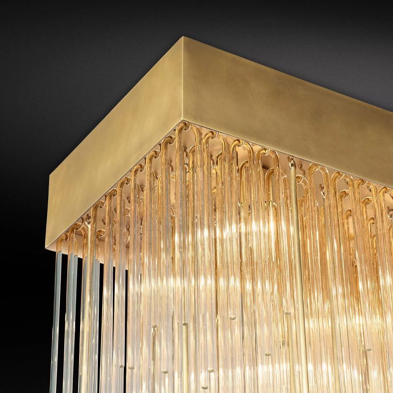 Cascada Rectangular Chandelier 54" - thebelacan