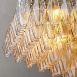 Chara Clear Glass Tiered Rectangular Chandelier 74" - thebelacan