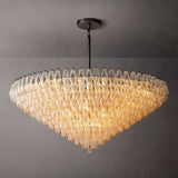 Chara Clear Glass Tiered Round Chandelier 62" - thebelacan