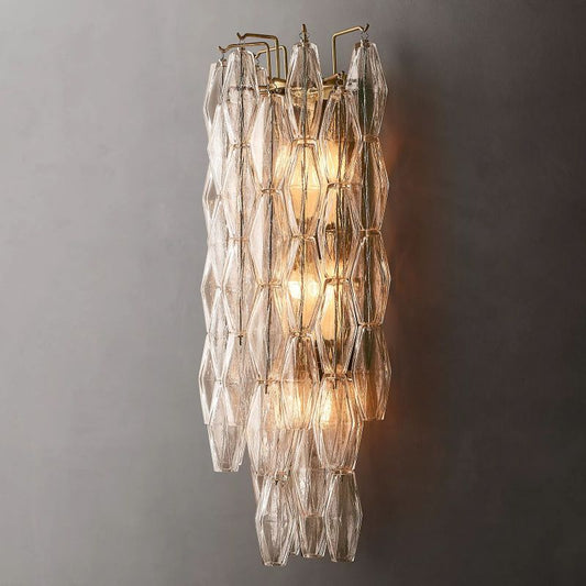 Chara Clear Glass Grand Wall Sconce - thebelacan