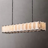 Harson Calcite Rectangular Chandelier 74" - thebelacan