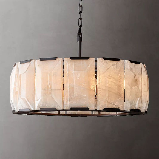 Harson Calcite Round Chandelier 31" - thebelacan