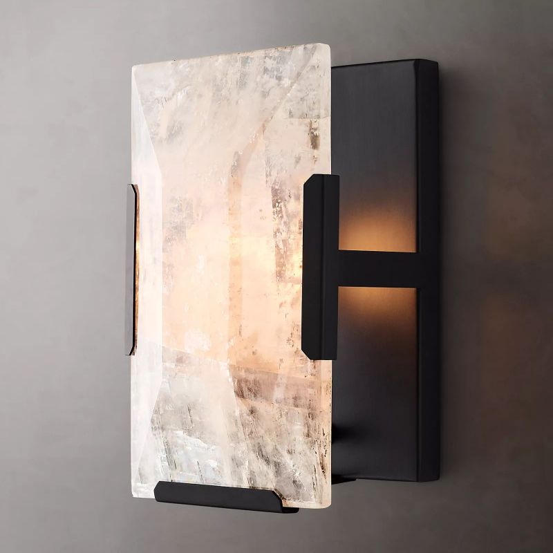 Harson Calcite Short Wall Sconce - thebelacan