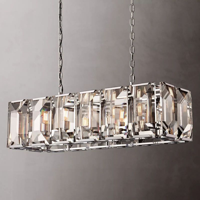 Harson Crystal Rectangular Chandelier 42" - thebelacan