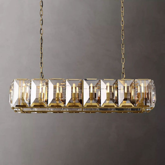 Harson Crystal Rectangular Chandelier 54" - thebelacan