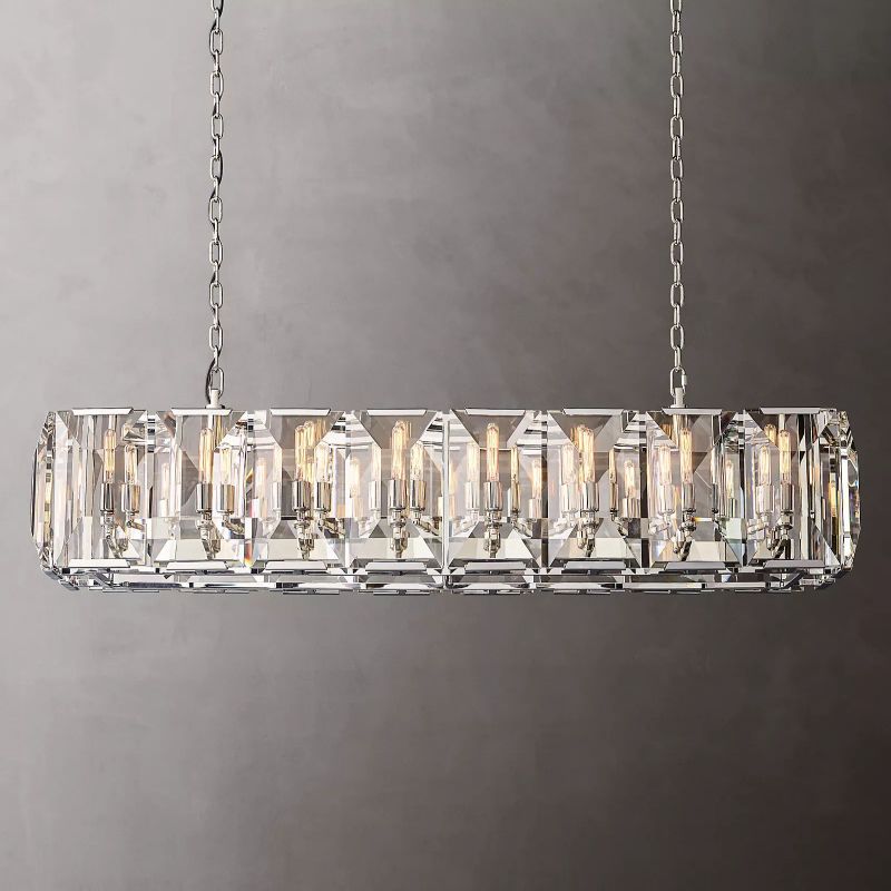 Harson Crystal Rectangular Chandelier 54" - thebelacan