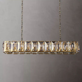 Harson Crystal Rectangular Chandelier 74" - thebelacan