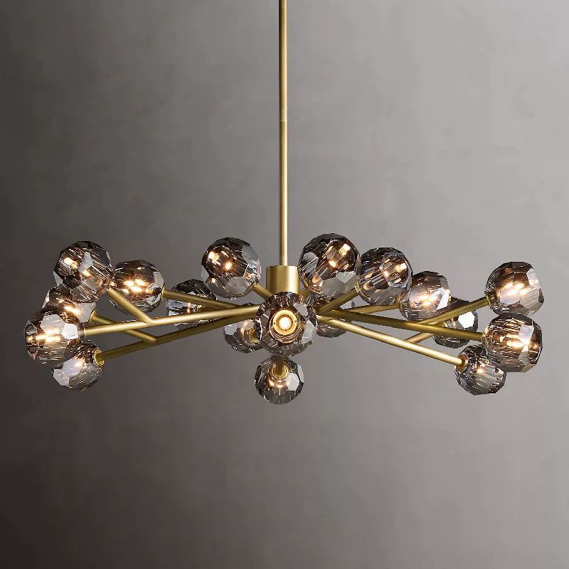 Kristal Glass Round Chandelier 48" - thebelacan