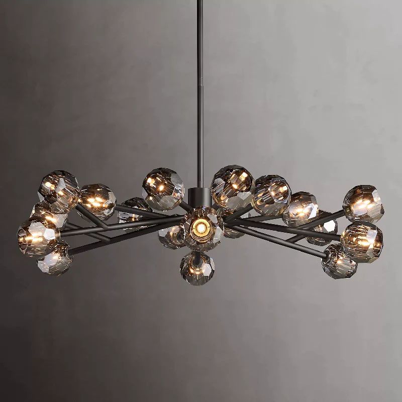 Kristal Glass Round Chandelier 48" - thebelacan