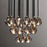 Kristal Glass Round Cluster Chandelier 24" - thebelacan