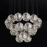 Kristal Glass Round Cluster Chandelier 24" - thebelacan