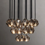 Kristal Glass Round Cluster Chandelier 24" - thebelacan