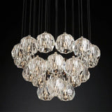 Kristal Glass Round Cluster Chandelier 24" - thebelacan