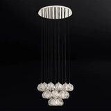 Kristal Glass Round Cluster Chandelier 24" - thebelacan