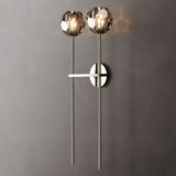 Kristal Smoke Glass Double Grand Wall Sconce - thebelacan