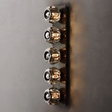 Kristal Smoke Glass Linear Grand Wall Sconce - thebelacan