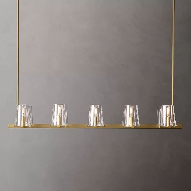 Kuseau Glass Linear Chandelier 49" - thebelacan