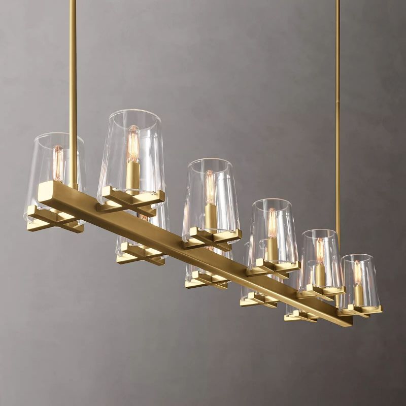 Kuseau Glass Linear Chandelier 49" - thebelacan