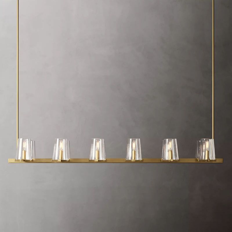 Kuseau Glass Linear Chandelier 60" - thebelacan