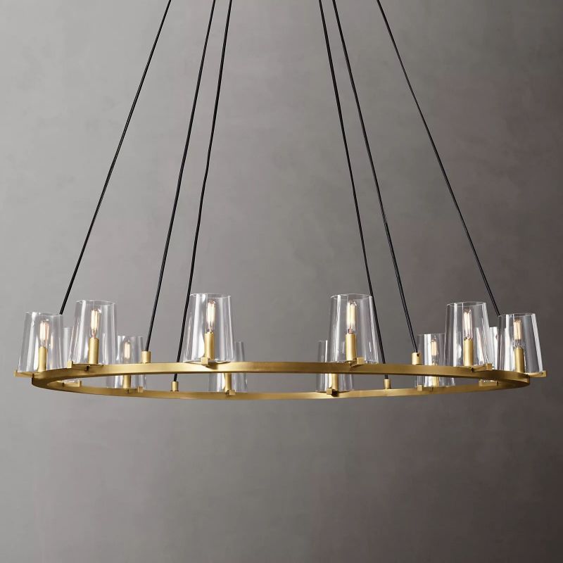 Kuseau Glass Round Chandelier 48" - thebelacan