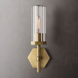 Lambert Hexagonal Short Wall Sconce - thebelacan