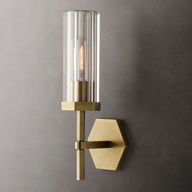 Lambert Hexagonal Short Wall Sconce - thebelacan