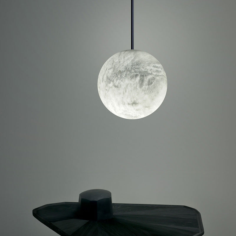 Nami Alabaster Sphere Staircase Chandelier - thebelacan