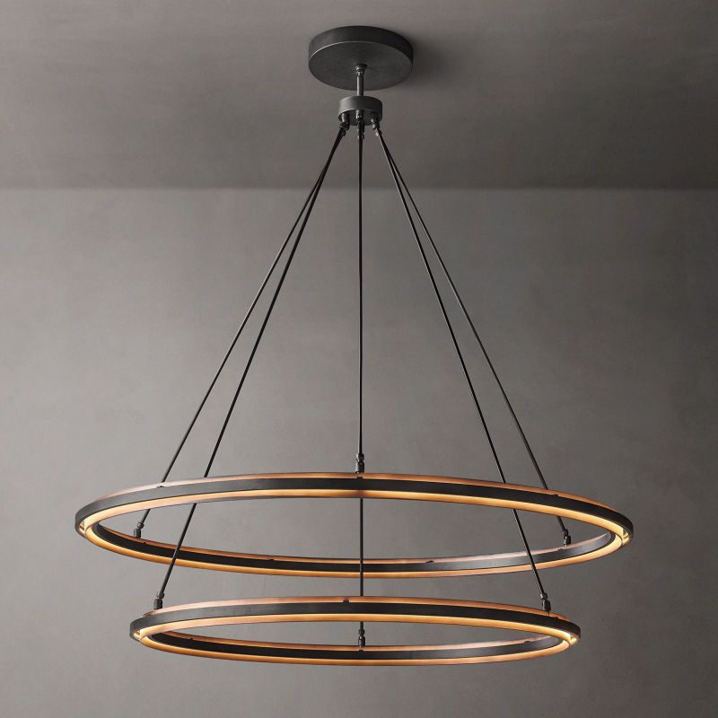 Peral 2-Tier Round Chandelier 60" - thebelacan