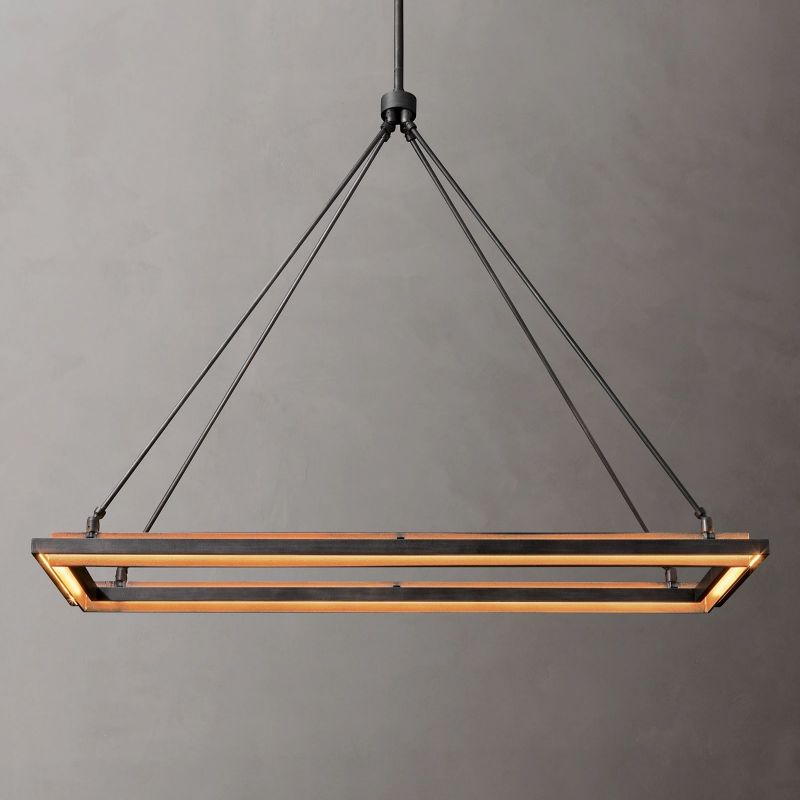 Peral Rectangular Chandelier 48"/62" - thebelacan