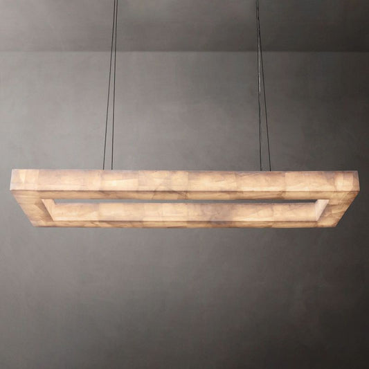 Riveage Rectangular Calcite Chandelier 54" - thebelacan