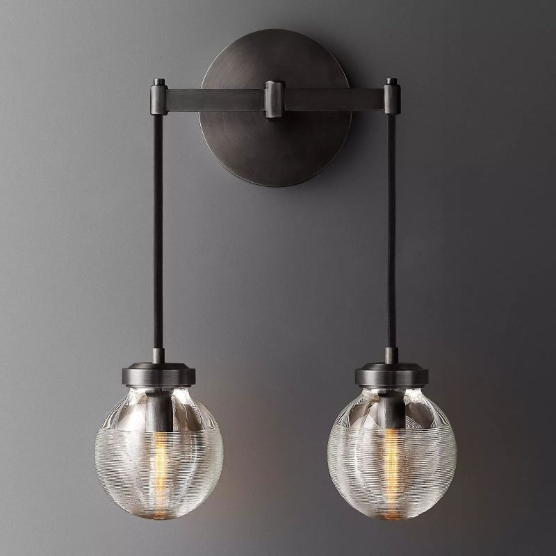 Roby Spherical Modern Double Wall Sconce - thebelacan