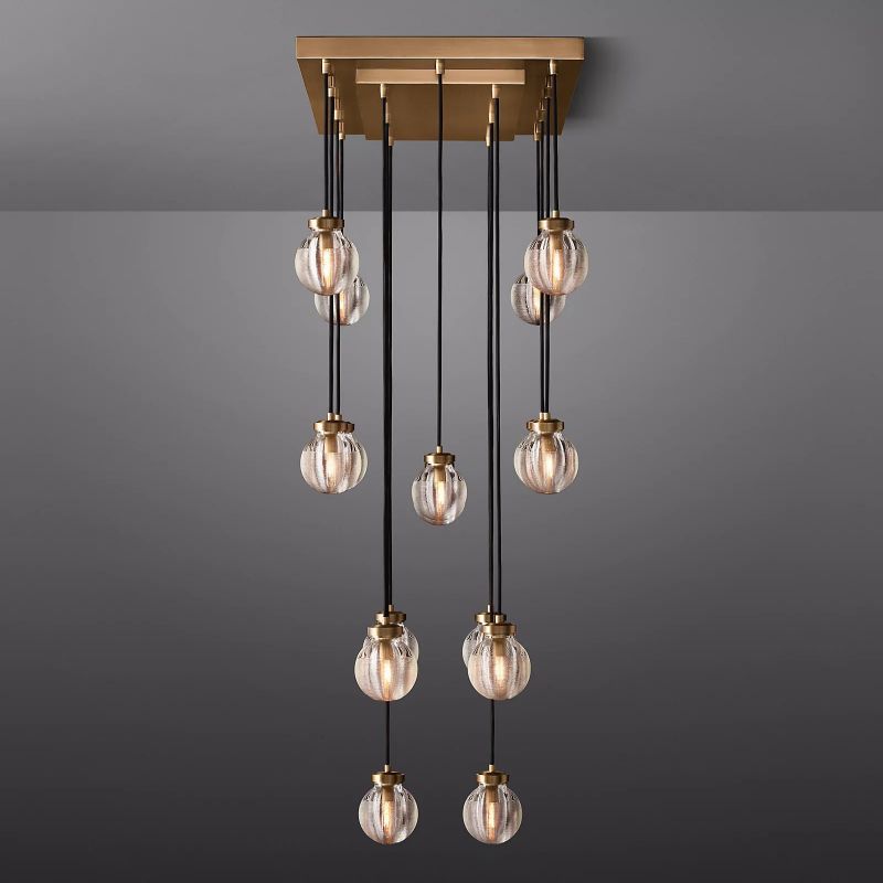 Roby Spherical Modern Rectangular Chandelier 36” - thebelacan