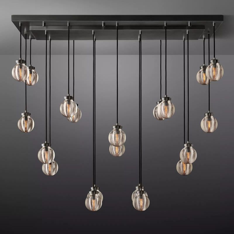 Roby Spherical Modern Rectangular Chandelier 54” - thebelacan